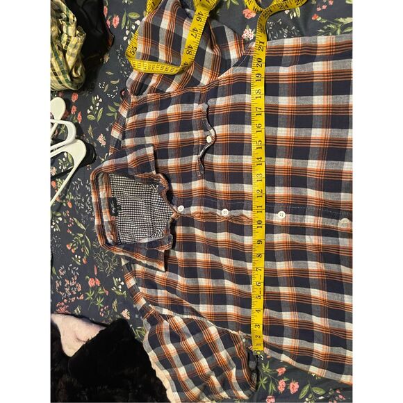 LRG Wovens Mens Multicolor Cotton Double Gauze Plaid Button-Up Shirt Size XL - Picture 9 of 13